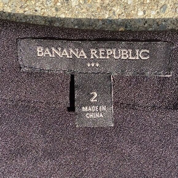 BANANA REPUBLIC WOMENS SHIFT MINI DRESS BLACK RUFFLED SLEEVES SIZE 2 - Picture 5 of 7